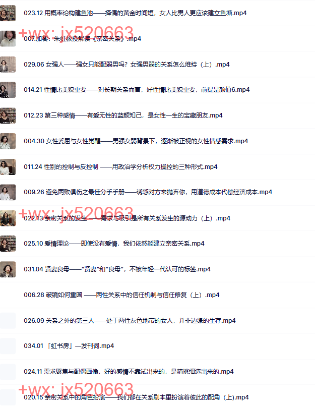 02、【完结】朱虹教授「虹书房」之亲密关系课 screenshot