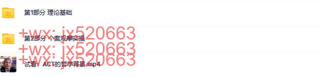 318.觉醒书院公众号、祝卓宏ACT接纳承诺疗法理论个案实操视频课程 screenshot