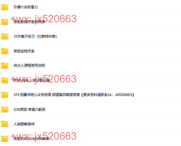 067觉醒书院资源 荣姐-顺道商学院 8套课程 screenshot