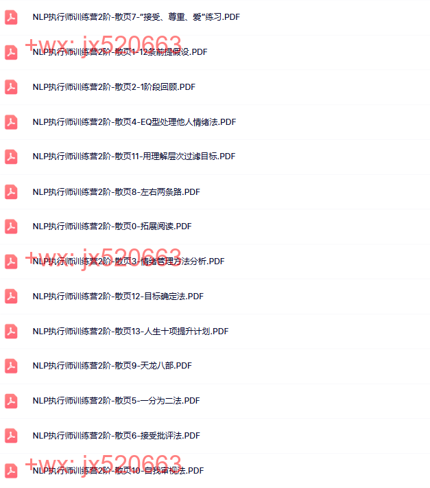 NLP执行师2阶段课程散页 screenshot