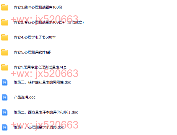 最全心理测试量表包1 screenshot